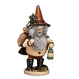 Räuchermännchen Waldwichtel Wanderer, natural - 25cm - Original Erzgebirge Räuchermann - Drechselwerkstatt Uhlig