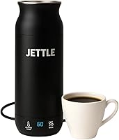Vista 10 de Hervidor Eléctrico - Calentador Portátil de Viaje para Café, Té, Leche, Sopa - Hervidor de Agua de Acero Inoxidable con Control de Temperatura - LED