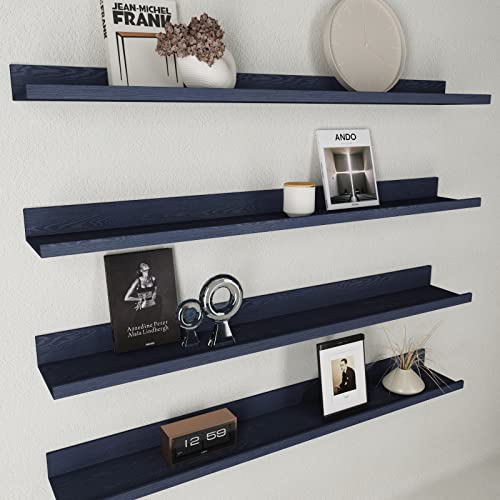 CRE8TIVE Navy Blue Wood Effect Wallpaper Peel and Stick Wallpaper for Bedroom Wood Vinyl Wrap for Furniture Thick Textured Contact Paper for Living Room Kitchen Cupboard Cabinet 30cm x 200cm - Image 2