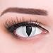 Lentillas de color blanco negro Vampiro Viper 1 par. Calidad superior para...
