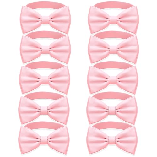 Image of Adam Young Men's Bow Ties Pre-Tied Style Formal Satin Classic Bowtie for Tuxedo Faux Silk