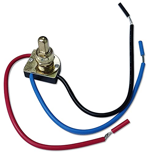 Miayaya Switch Zing Ear Ze-117M Series 3/8" 3 Way Push Button Rotary Lights Lamps 2 Circuit 6A 125V 125Vl 3A 250V 1A 125Vt Brass Metal Up Shell Phenolic Base Replacement Kit #TOP30