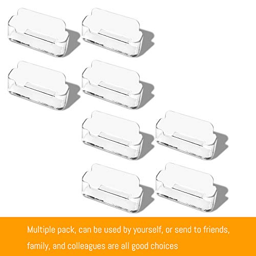 Dmfly 8 Pack Acrylic Business Card Holder For Desk Plastic Business Card Display Clear Business Card Stand Desktop Business Card Holders For Exhibition, Home & Office, Fits 30-50 Business Cards #TOP7