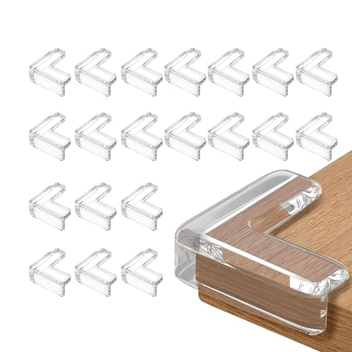 Image of Kids Station Baby Proofing Corner Guards for Furniture-Table Guards with Soft Silicone, Sharp Corner Protection, Transparent PVC-Childproof Safety (L-Shape Transparent Corner Guards, Pack of 20)