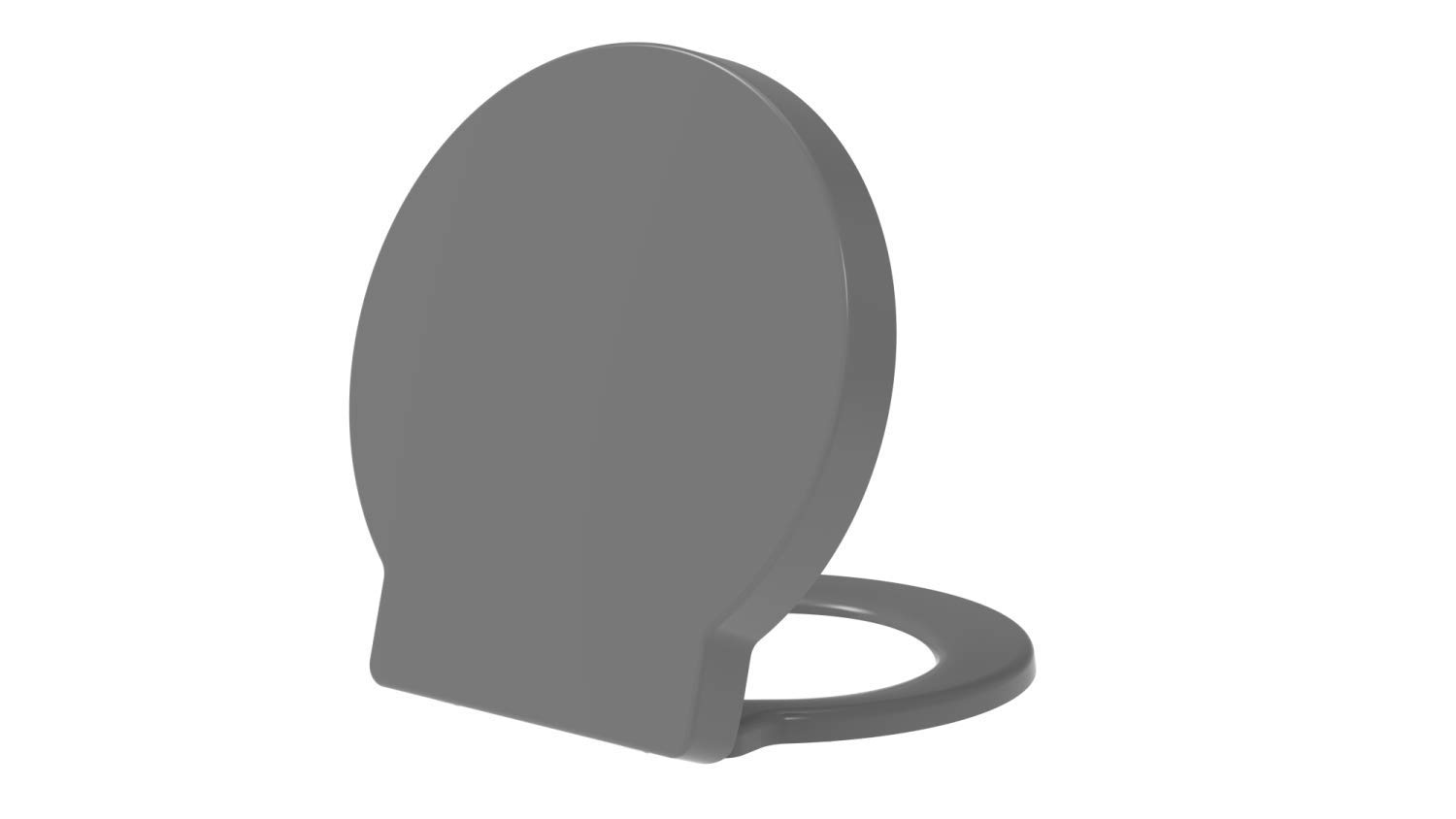(Grey) Round Soft Close Toilet Seat 400 X 420 Quick Release - Top Or Bottom Fix 5029067873629