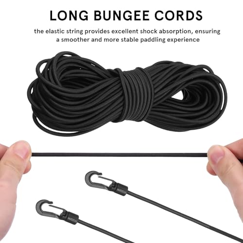 VANZACK Cordon en Nylon pour Kayak Noir Élastique Crochets – vue 8