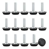 32 Piezas Patas Regulables para Muebles, Niveladores de Pata de Mueble Rosca M8 Almohadilla de Nivelación de Muebles con Tuercas Patas Ajustables para Mueble Pie de Mesa para Mesa Silla Taburete
