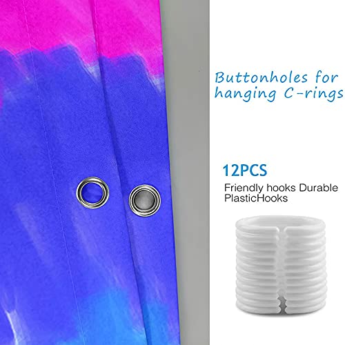 Rideau de douche 180x200cm en polyester aux crayons de couleur - 5