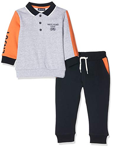 Brums Tuta Polo Felpa Garzata Completino, (Arancione 10 479), 68 (Taglia produttore:6M) Bimbo