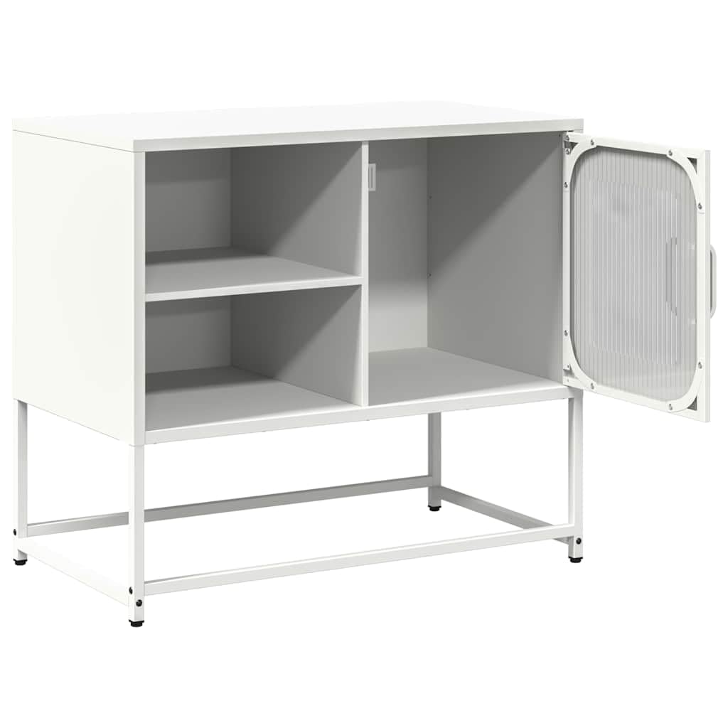 SYDE Mobile TV in acciaio bianco, 68 x 39 x 60,5 cm