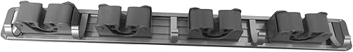 Miniatura 7 de gazechimp Soporte para trapeador y escoba, colgador de escoba de metal multiusos para escoba y mopa, organizador para colgar en la pared para