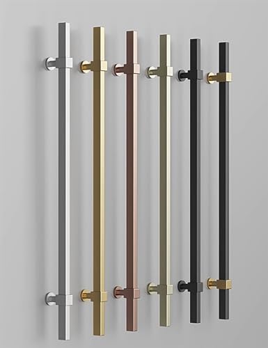 Barre de poignée de porte robuste en inox design double face