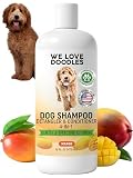 We Love Doodles Dog Shampoo, Conditioner, & Detangler - Shampoo for Dogs, Goldendoodles, Poodles & Doodles, for Matted Pet Hair & Sensitive Skin, Made in The USA, Mango, 16 oz