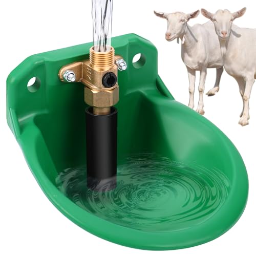 Svauoumu - Abreuvoir automatique pour moutons, mangeoires de bétail avec trous de drainage, alimentation automatique en eau pour chevaux, bovins, moutons, cochons et chiens, vertes