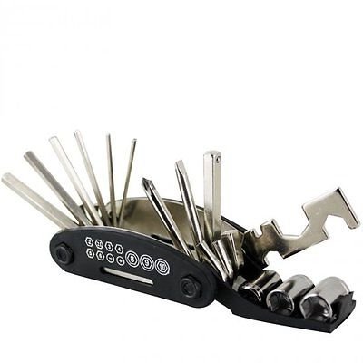 Schrodinger15 30033 Multi tool folding + Spanner Bicycle Cycle Folding Tool Allen Key Set Multitool