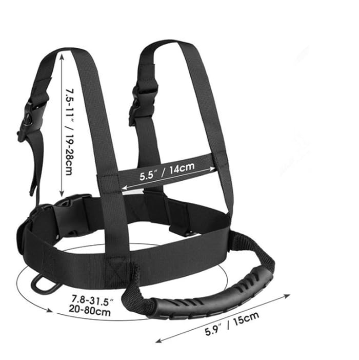 Hi Snow Ski and Snowboard Training Harness for Kids, Boys, Girls, Beginners (Black)