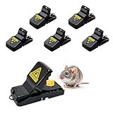 Mausefalle 6er Set – Wiederverwendbare Schlagfallen für Haus & Garten (Innen/Außen) – Effektiv gegen Mäuse ohne Gift – Hygienisch & Schnell – Für Keller, Garage, Wohnung