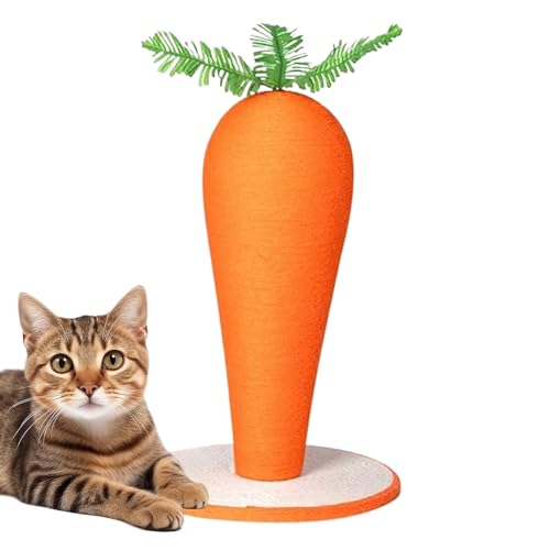 Bawiaueu Griffoir Pour Chats Adultes D'Intérieur - Jouet pour Chat en Forme de Carotte Favorisant le Jeu Autonome | Arbre À Chat D'Intérieur Pour Jeu - Pour Chaton Et Animal De Compagnie Au Sol Du