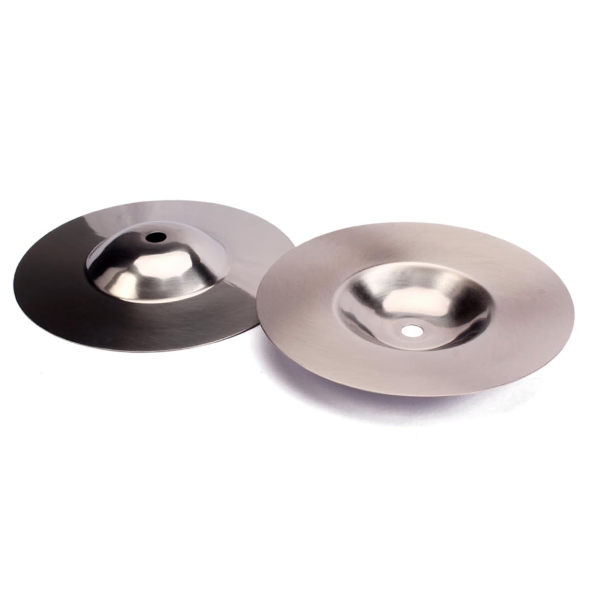 Levemolo 2pcs Silver Drum Cymbals Crash Cymbal for Beginners Practice Percussion Instrument Accessories