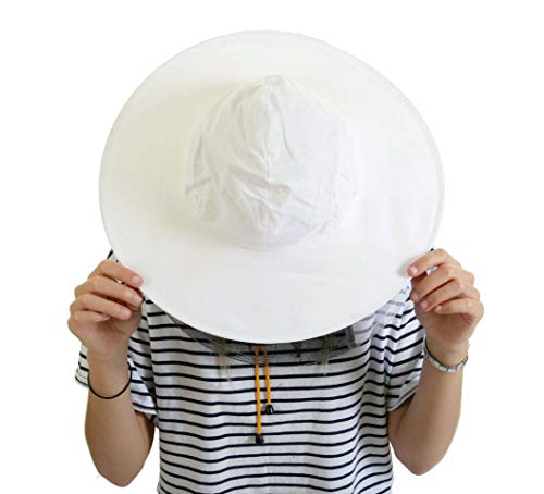 Imkerhut mit Schleier, weiß mit Kordelzug, 2 Stück – Bild 5