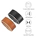 PATIKIL Leather Loop Keeper, 4 Pcs Leather Loops Belt Keeper Loops Retainer Straps Replacement for 1.3 Inch Wide Belts/Straps, Black/Earthy Yellow