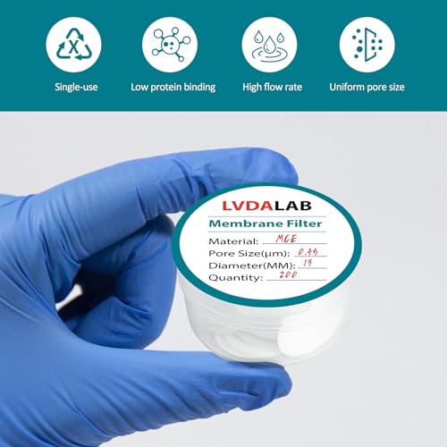 Image of 200Pcs /Pack MCE Membrane Filters, Round Mixed Cellulose Esters Lab Filter Paper, Hydrophilic Filter Paper 0.45m Pore Size, 13mm Diameter,Non Sterile