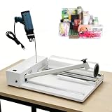 LMgalxion Sigillatrice a Impulsi con Pistola Termica,Macchina per Avvolgimento con Film Professionale,Pistola Aria Calda 1800w,9 Livelli di Temperatura,per Confezionamento di Libri,Giocattoli,CD 45cm