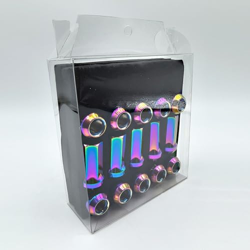 Image of M12x1.5 Lug Colorful. Nuts Lug,Spiked Lug nut for ACU ra, Honda, Chevy, Hyundai, Toyota, Lexus, 20PCS 12x1.5 Lug Nuts with Socket Key.