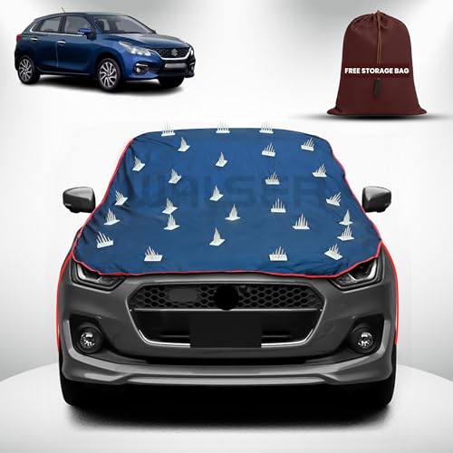 Image of WALSER Spike Car Cover for Maruti Suzuki Baleno | Anti-Climb Nail Guard for Dogs & Monkeys | Protects Bonnet, Roof & Dicky | UV, Dust & Snow Protection | Spike Cover with 4 Adjustable Hook