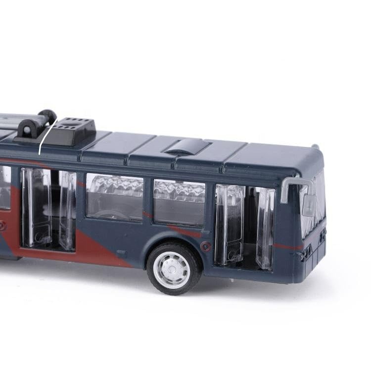 Image of SHAKTISM Metal Alloy Pull Back Tram Toy with Light & Music | Die Cast Metro Train Model for Kids | Strong & Drop Resistant Return Trolley Toy for Boys & Girls (Multicolor) 1Pc