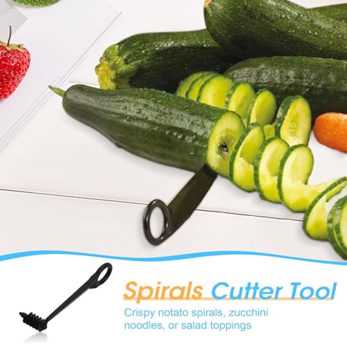 Kitchen Spiral and V-Shaped Tools, Carving and Spiralizer for Vegetables Fruits, Create Culinary Masterpieces with Ease, Kitchen Accessories for Creative Food (1 Set) - Image 5