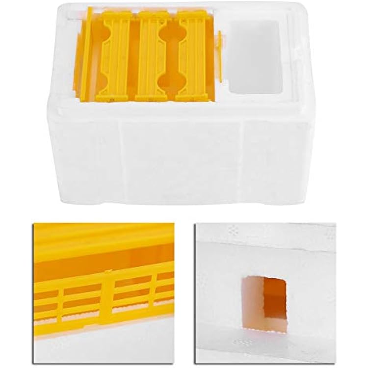 Harvest Bee Mating Hive Boxes, Queen Bee Breeding Box, Mini Nuc Box Beekeeping Bee Pollination Box Rearing Beehive Beekeeping Supplies for Beekeeper, 9.45x5.83x6.50 Inch