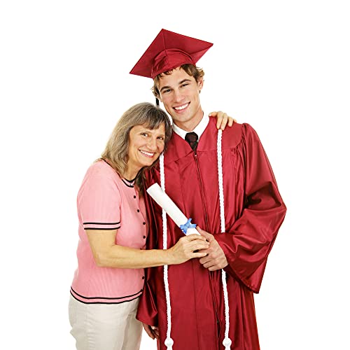 Image of Trounistro 8 Pieces Graduation Cords Yarn Honor Cords with Tassel for College Graduation Students (White)