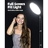 Weilisi 10.5" Ring Light with 69" Tripod Stand and Phone Holder Kit, Full-Screen Zoom Lighting for Video Recording, Makeup, Live Stream, Dimmable LED Selfie Ring Light Tripod for iPhone with Remote