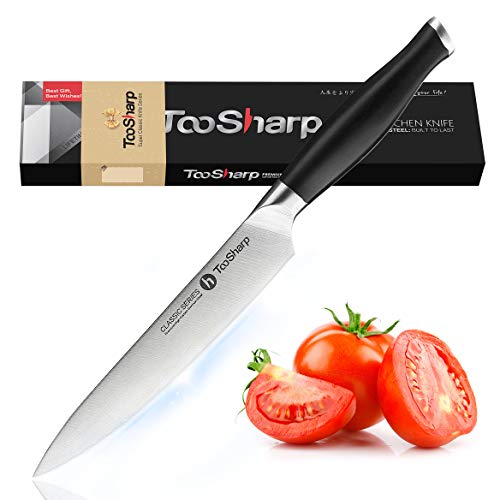 TooSharp 6 inch Chef Knife/Chef Utility Knife, German High Carbon Stainless Steel Knife/Fruit and Vegetable Cutting Chopping Carving kitchen Chef Knives, Ergonomic Handle with VG10