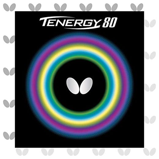 Butterfly Tenergy 80 Table Tennis Rubber Table Tennis Rubber | 1.7 mm, 1.9 mm, or 2.1 mm | Red or Black | 1 Inverted Table Tennis Rubber Sheet | Professional Table Tennis Rubber