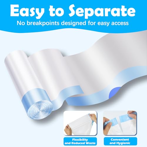 Image of Cat Litter Bags 60 Count, 21.65 inchX11.8 inch,Self-Cleaning Cat Litter Box Liners Bags Waste Bags for Pet Poop,Thick Heavy Duty Drawstring Replacement Cat Litter Liners,Tear-Resistant