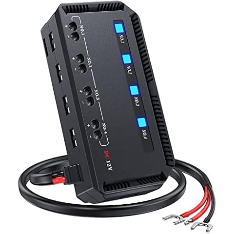 EXTRACTME 12V Fuse Block, Universal 20A Motorcycle Fuse Relay Box Kit with LED Warning Indicator, Motorcycle Accessory Power Supply Unit 4 Circuits, Fuse Box Battery for 12 Volt Automotive Vehicles Cover
