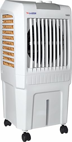 Image of Lazer 25 L Room /Personal Air Cooler (White, Tango Auto Swing) | 3 Side Honeycomb Cooling Pad | Cooler For Room /Home