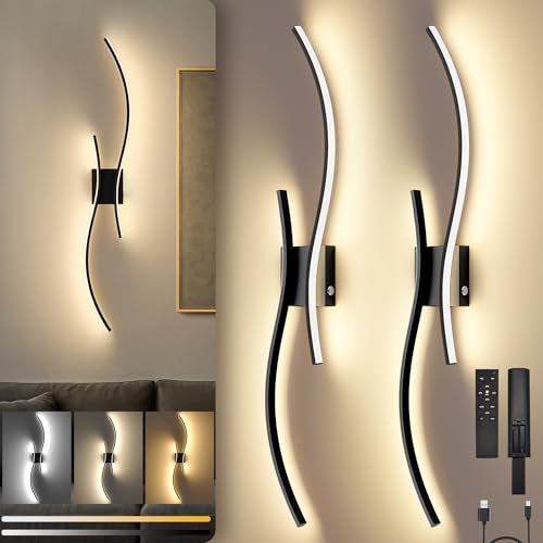 SyncGlow Battery Operated Wall Sconces Set of Two, 10000mAh Rechargeable