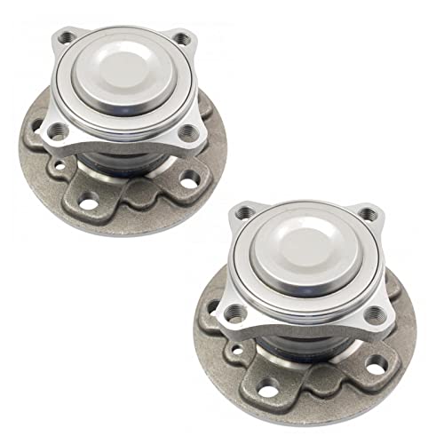 Image of TRQ Left and Right Wheel Bearing and Hub Assembly Set 2 Piece Compatible with 14-21 BMW i3 18-21 i3s 14-15 Mini Cooper L4 2.0L 14-15 Cooper L3 1.5L 2016 2017 2017-2019 Clubman S