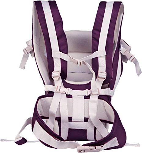 Chinmay Kids® Baby Carrier Cum Kangaroo Bag 4 in 1 Carry Bag Baby Carrier Cum Kangaroo Bag Cuddler (Air Mash Fabric) (Purple) 2