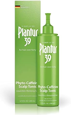 Plantur 39 Phyto Caffeine Women's Scalp Tonic 6.76 Fl Oz, for Fine, Thinning Natural Hair Growth, Sulfate Free with Castor Oil, Niacin, Zinc