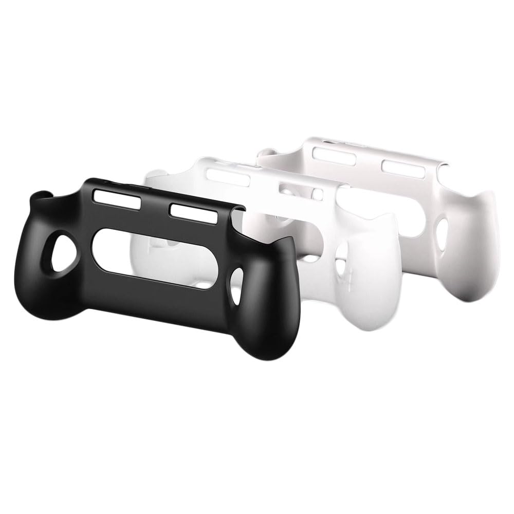 Funda con Agarre para la Consola de Videojuegos para Ayn Odin 3, Funda con Agarre y Control Portátil para la Consola de Videojuegos Portátil para Ayn Odin 3 Soporte (Black+White)
