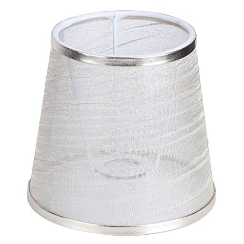 Lamp Shades, Fabric Chandelier White Lampshade Small 4.3\" Top Diameter x 6\" Bottom Diameter x 5.5\" Slant Height for Wall Light Bedside Mini Table Lamp Cover Shade