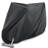 Breame 自転車カバー 厚手 防風 防塵 遮光 遮熱 UVカット紫外線遮蔽 暑さ対策 撥水加工 破れにくい 盗難防止 雨雪対応き 29インチまで対応 サイクルカバー 取付簡単 収納便利 ロックホール/収納袋付