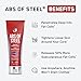 SteelFit Abs of Steel Maximum Definition Cream - Skin Tightening, Toning & Firming Lotion for Sculpting Abs - L-Carnitine Pre & Post Workout Supplement for Men & Women - Non-Greasy Formula, 8 Ounces