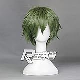 AHJSN apply to 12' Aoharu x Machinegun Nagamasa Midori Green Cosplay Wig Short Fluffy Layered Heat Resistance Fiber Hair Wigs