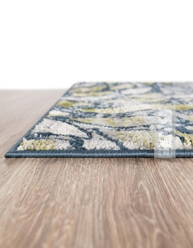 Tapete Moderna Floral 185x124 cm Azul miniatura 7