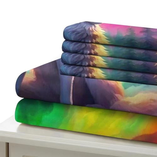 Parure de lit loup 3D hypoallergénique en microfibre douce avec zip invisible 200x200 - 6